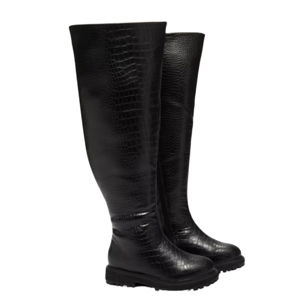 Fashion to Figure Black Over the Knee Boots